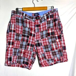 Men's Chaps Colorful Patchwork Cotton Shorts,‎ Summer, Casual, Preppy, Sz 34